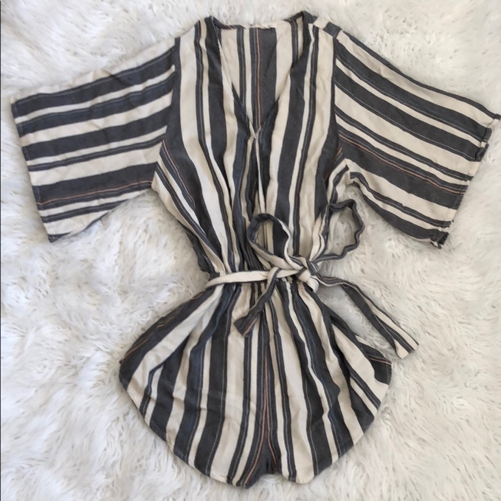 Multi-color Striped romper